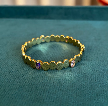 Oval stone Bangle