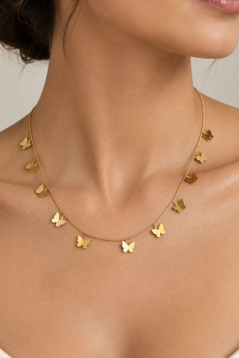 Butterfly charm necklace