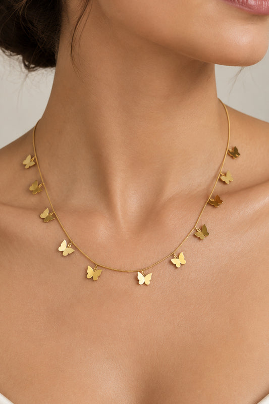 Butterfly charm necklace