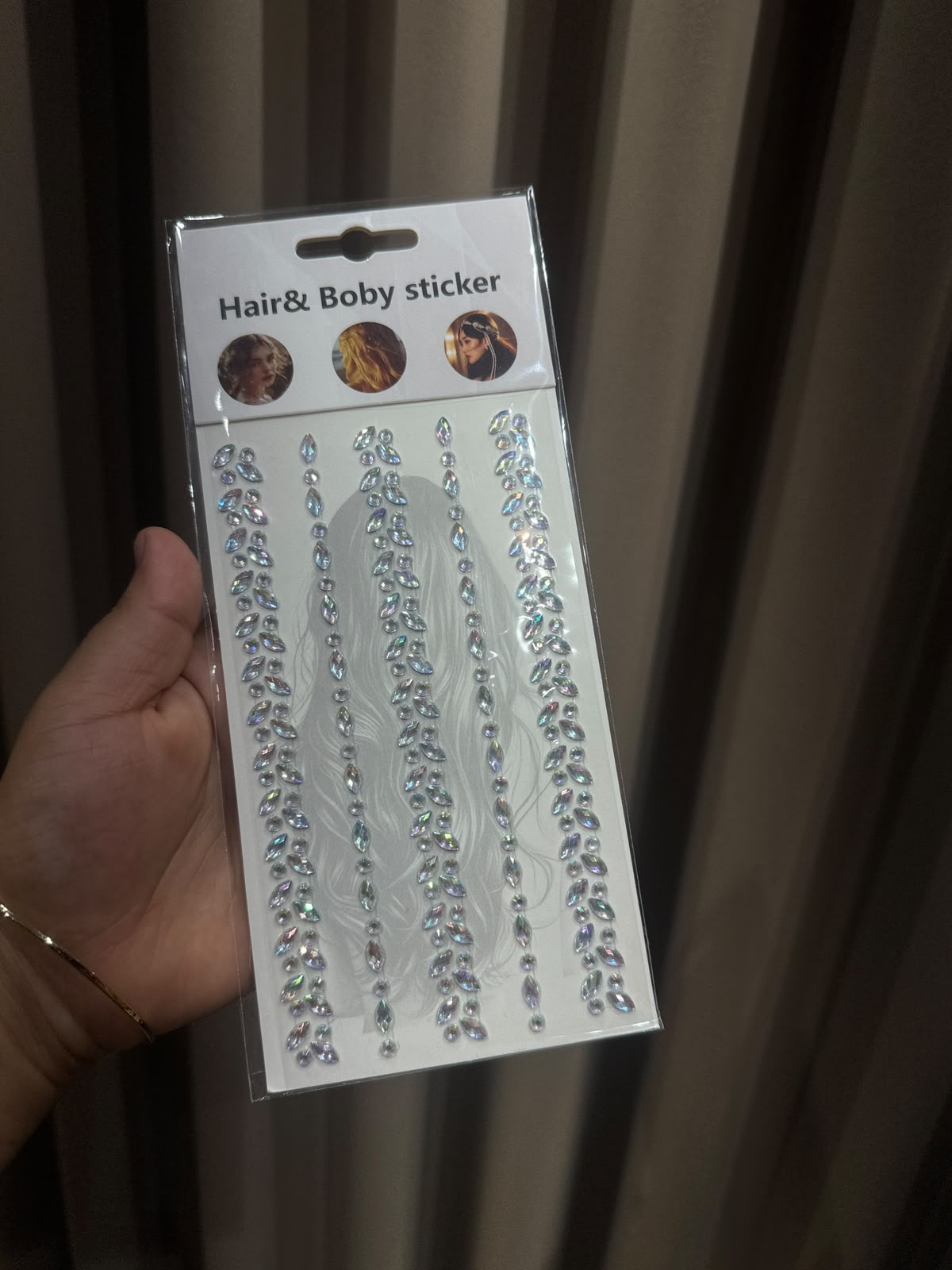 Face, Hair & Body Gem Stickers