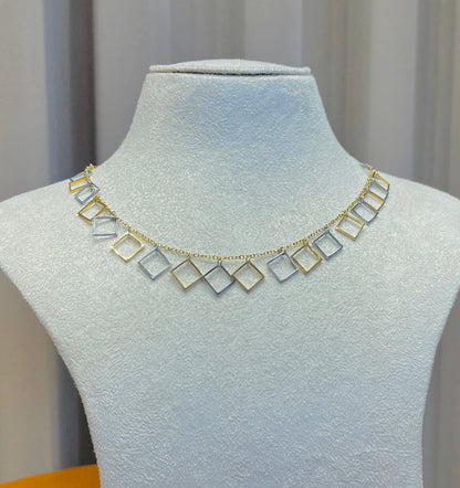 Square charm Necklace