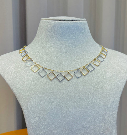 Square charm Necklace