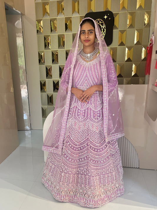 Lavender Net Gown