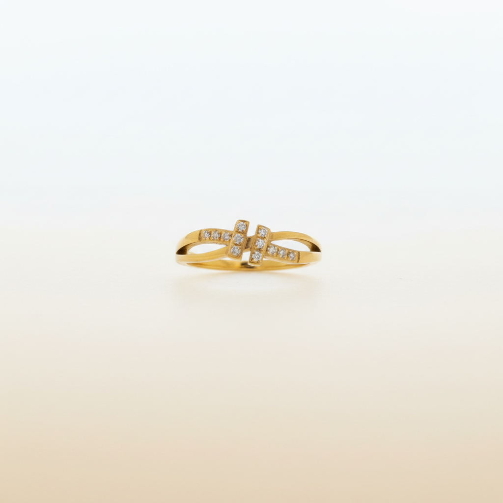 Solitaire Gold Ring Size 6