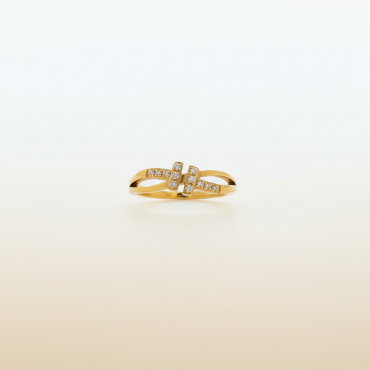 Solitaire Gold Ring Size 6