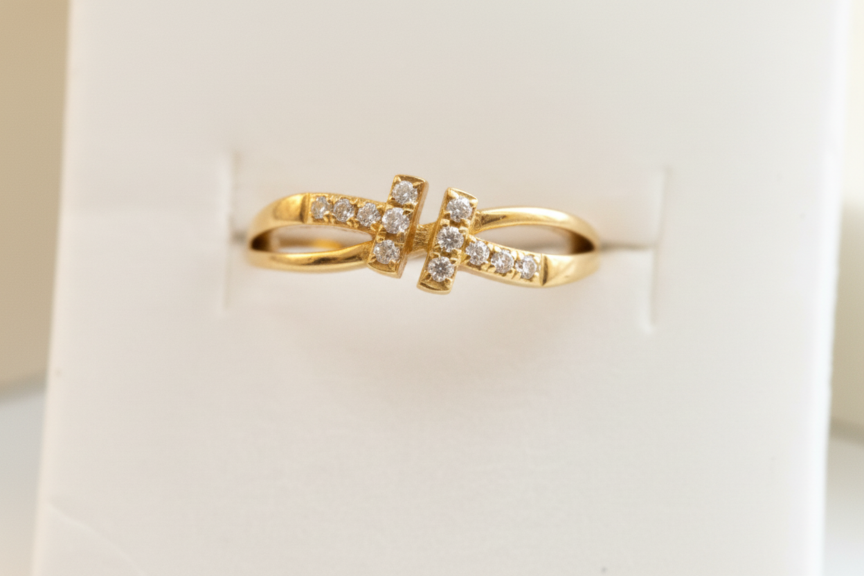 Solitaire Gold Ring Size 6