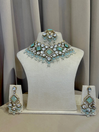 Aqua Royale Statement Choker Set