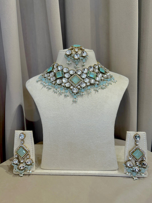 Aqua Royale Statement Choker Set