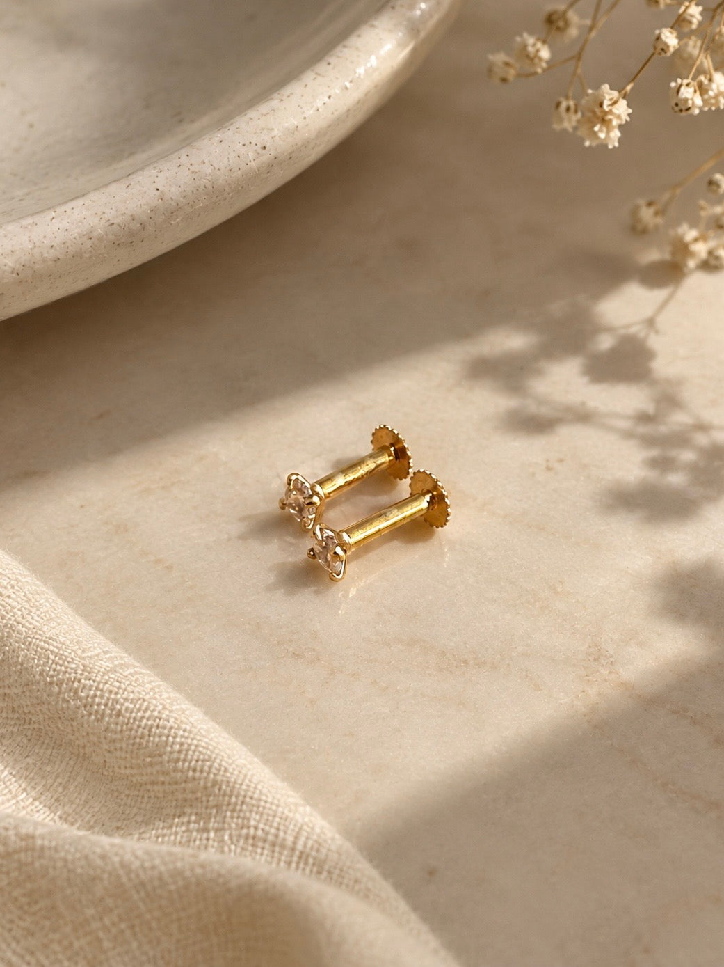 Square Crystal Stud Earrings