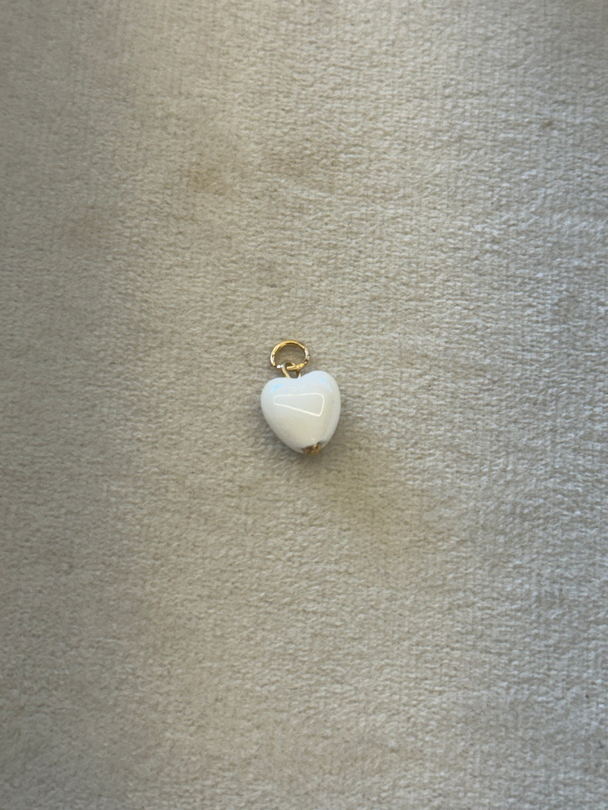 White heart charm