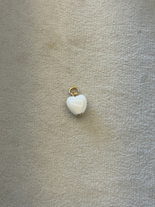 White heart charm