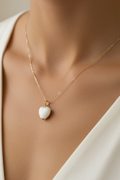 White heart charm