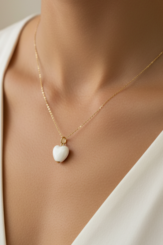 White heart charm