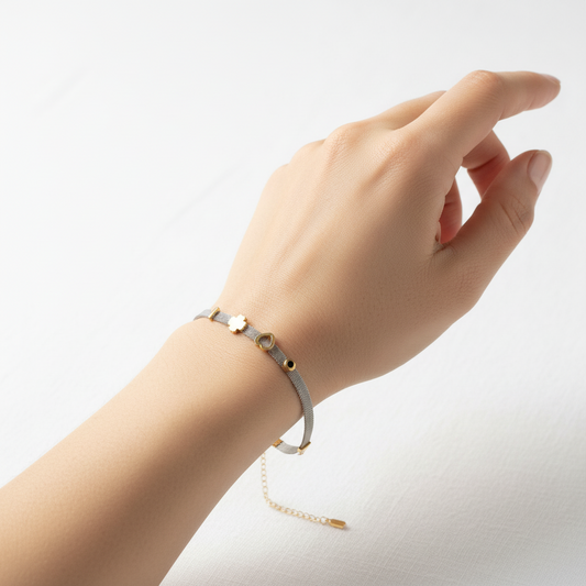 Silver and gold Bracelet