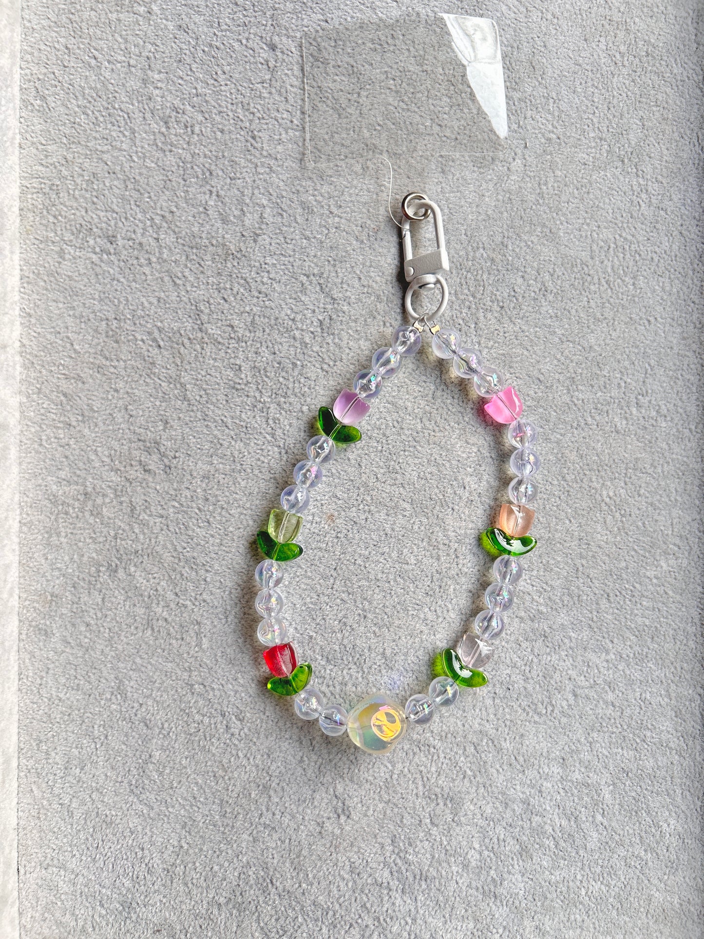 Garden Flower Beaded Phone Charm - Multicolor