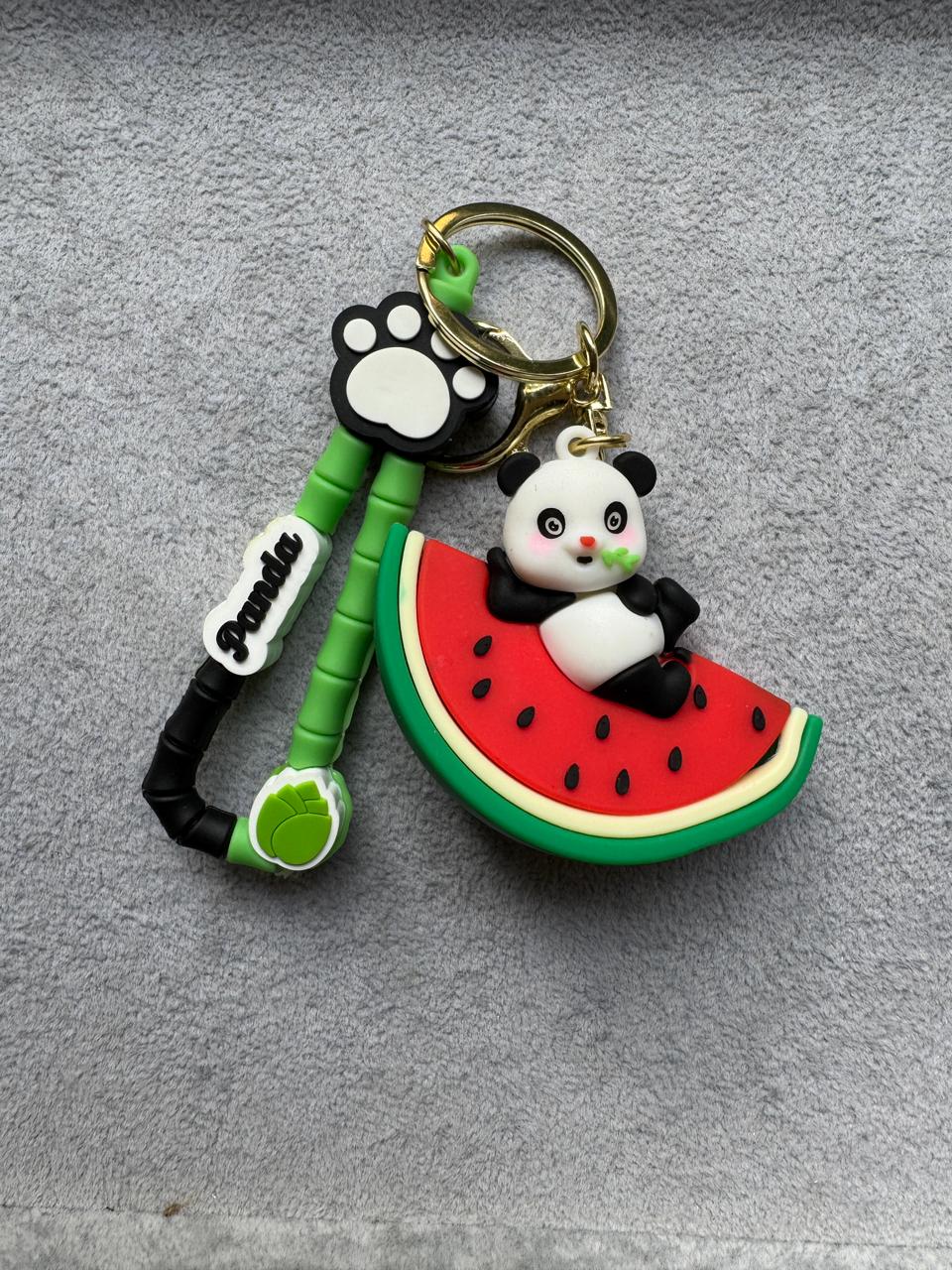 Panda Watermelon Keychain Set - 4 Piece