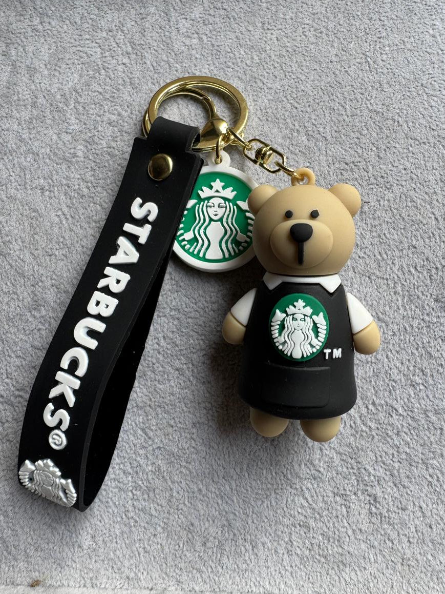 Starbucks Bear Barista Keychain