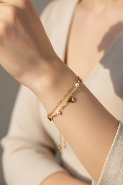 Double layer bracelet