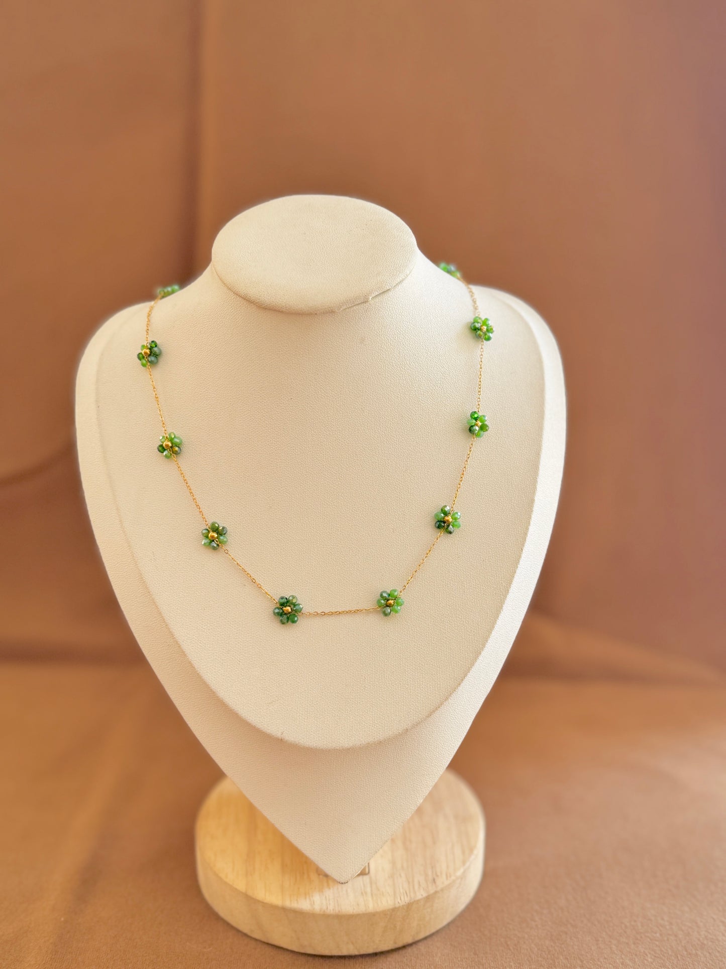 Green Floral Necklace