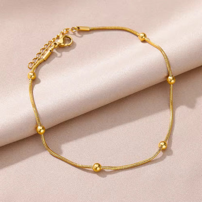 Chain with beads Adult Anklet Pair