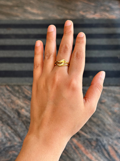 Solitaire Gold Ring Size 7