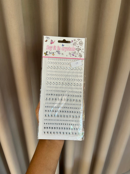 Crystal Sticker Sheet – Self-Adhesive Gem Stickers