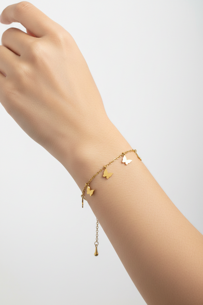 Charm Gold Bracelet Butterfly