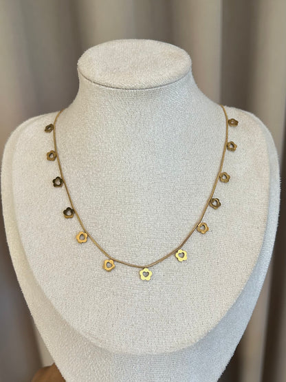 Flower charm necklace