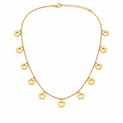 Flower charm necklace