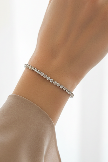 Crystal Diamond Tennis Bracelet