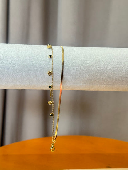 Double layer bracelet