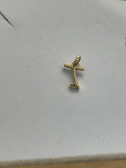 T letter charm