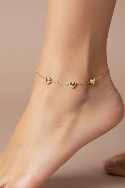 Heart Anklet pair