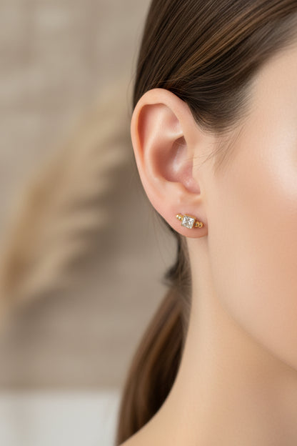 Stone earring