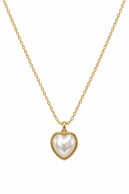 White heart necklace