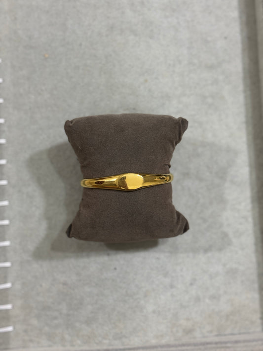 Luna Slab Gold Bangle
