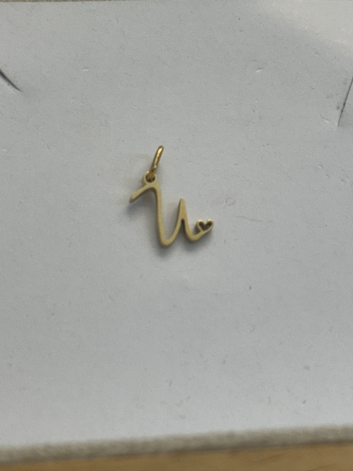W letter charm
