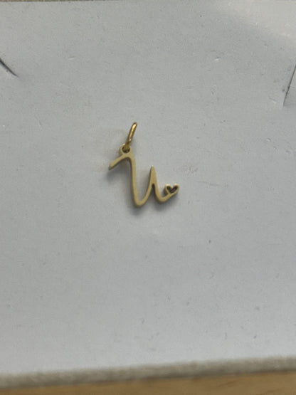 W letter charm