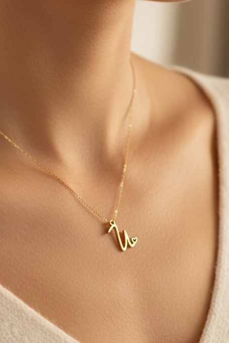 W letter charm