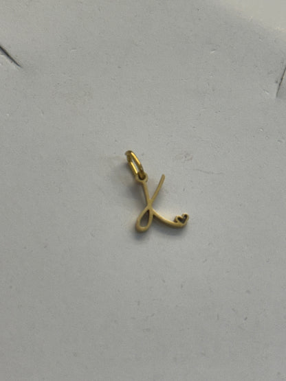 K letter charm