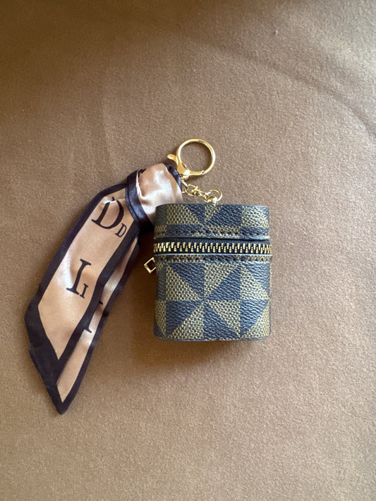 Scarf Zip Pouch BagCharm/Keychain