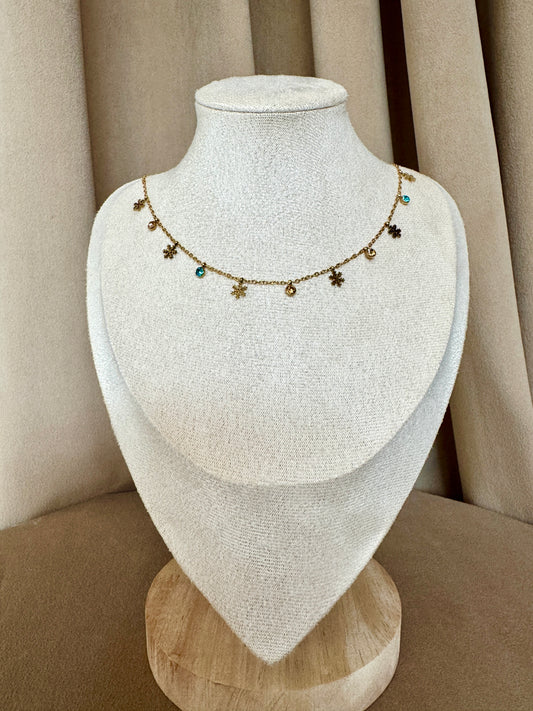 Multi coloured snow necklace