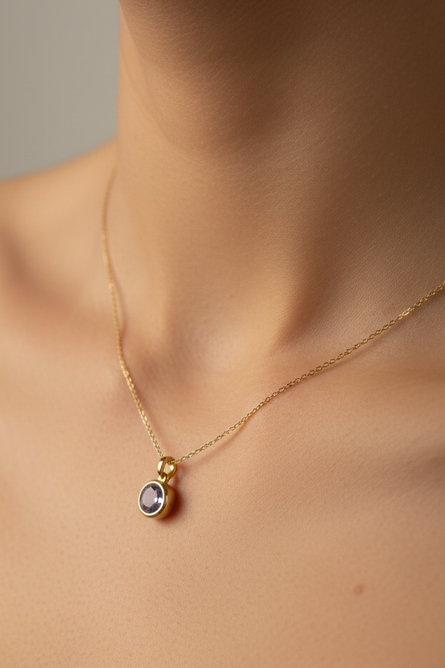 Purple stone charm