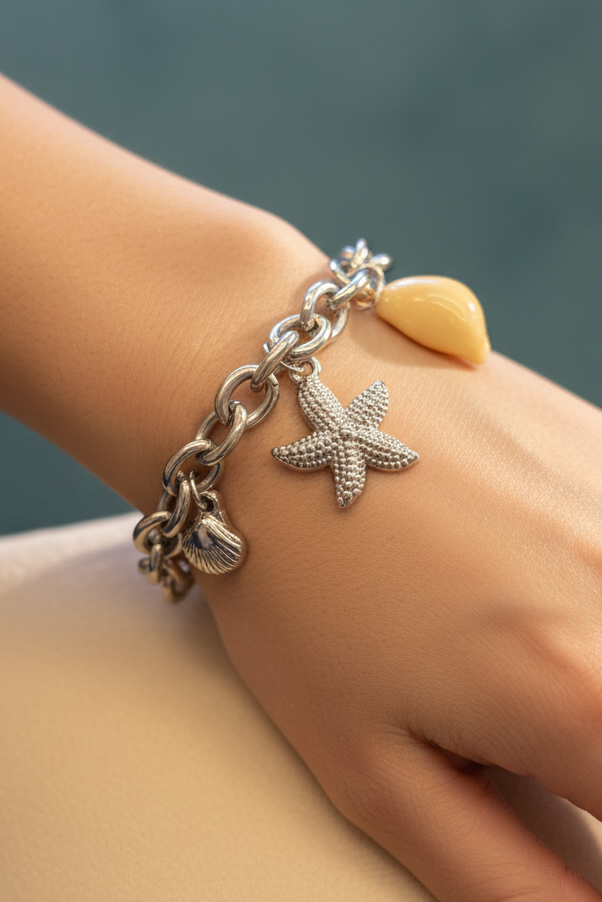 Ocean Charm Chain Bracelet
