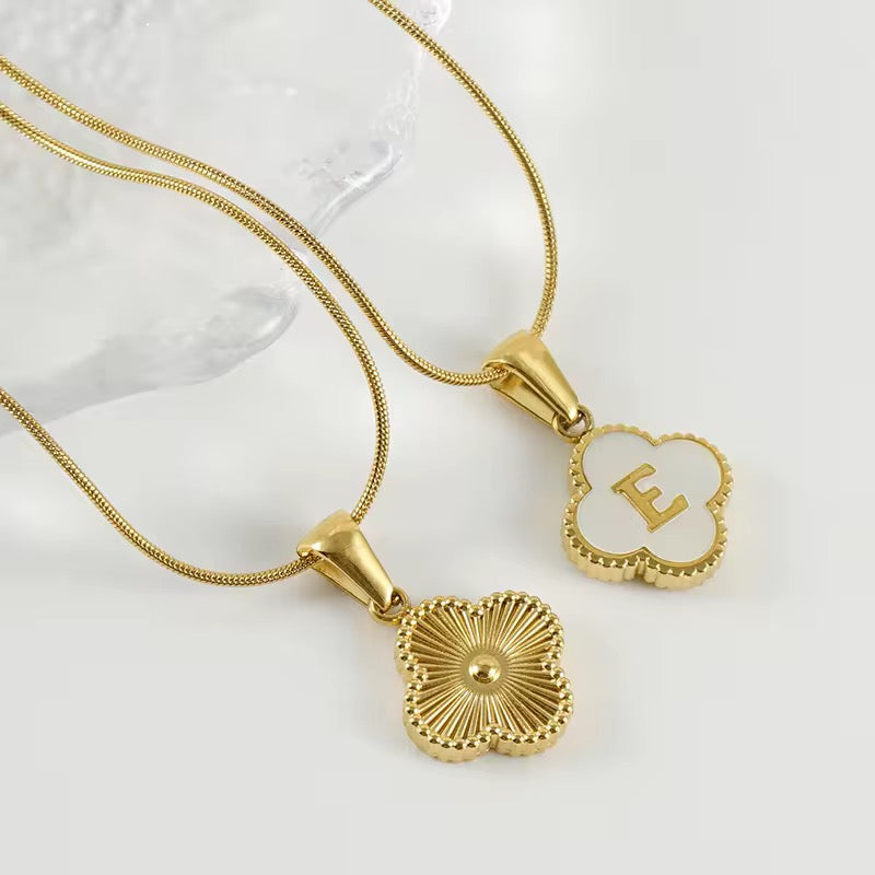 Alphabet clover necklace
