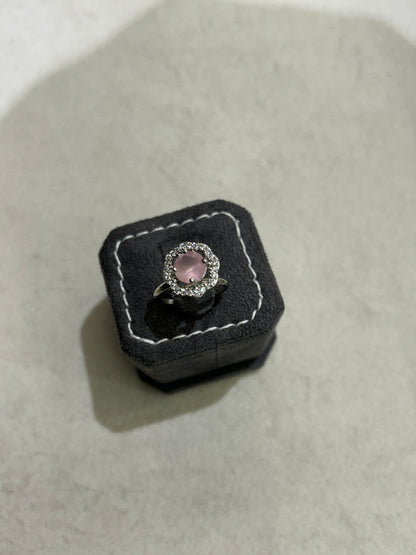 Ad ring pink stone