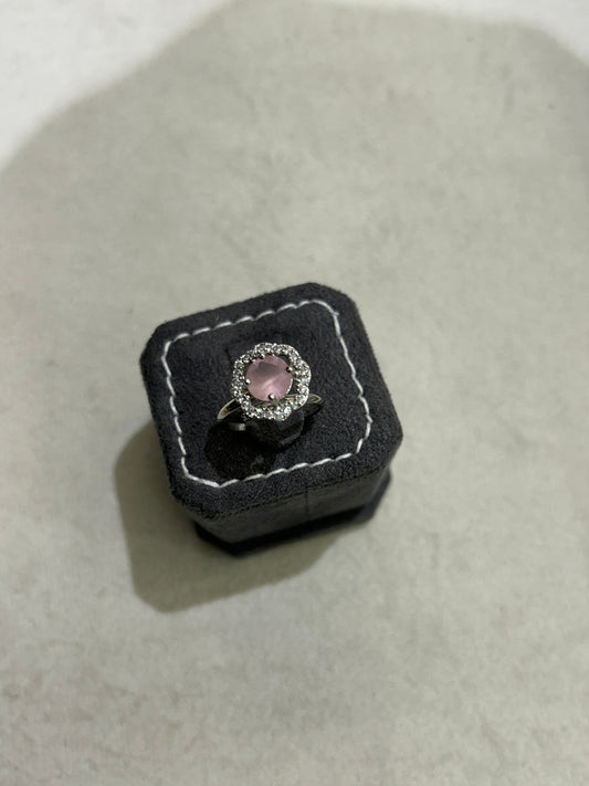 Ad ring pink stone