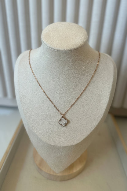 Clover Rose gold necklace