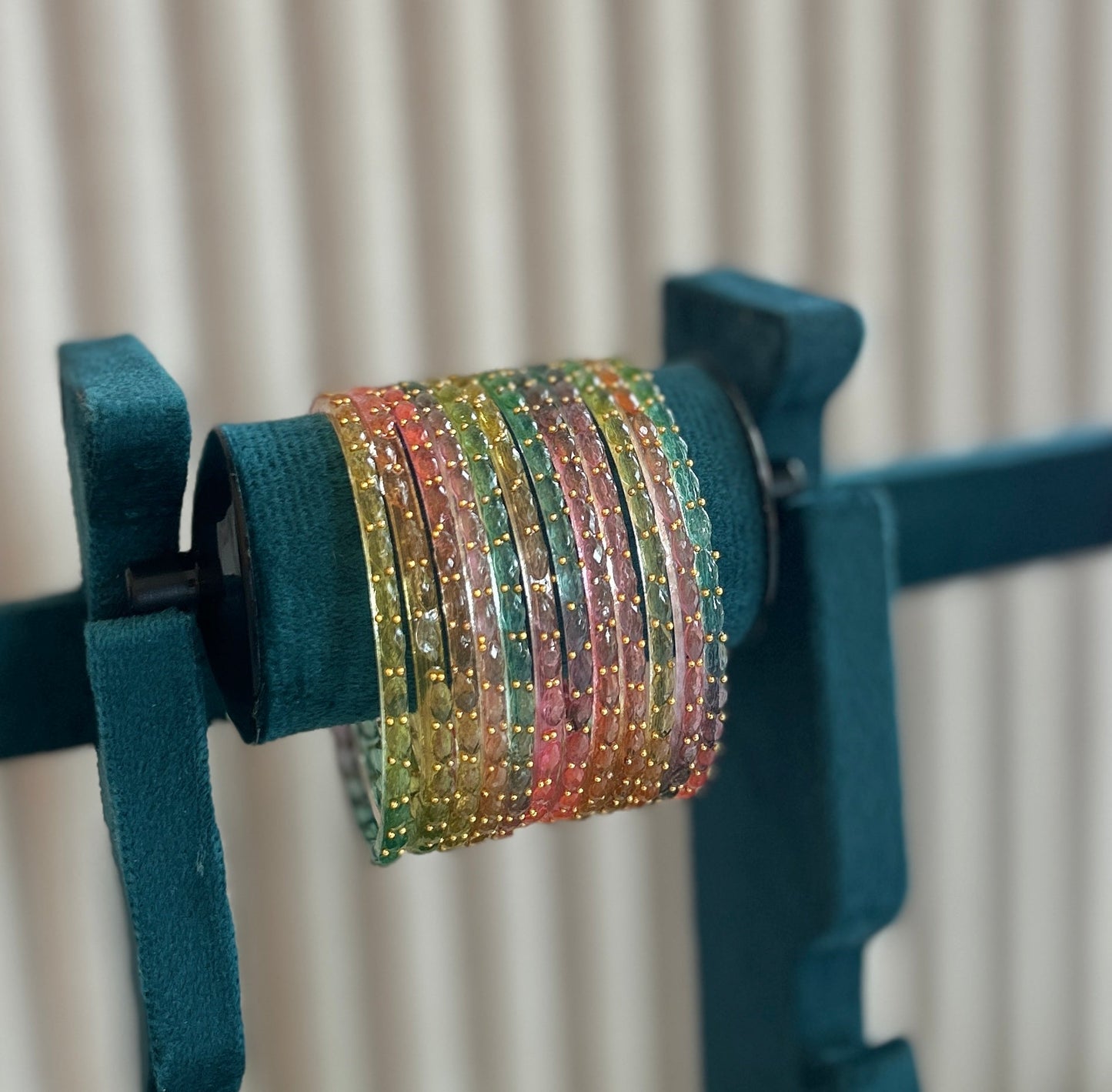 Raindrop glass Bangle Set
