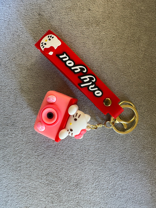 Kitty camara keychain bagcharms